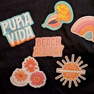 Pura Vida sticker set of 6